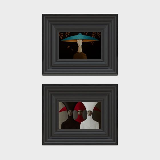 Abstract Character Artwork Frame 3D model
