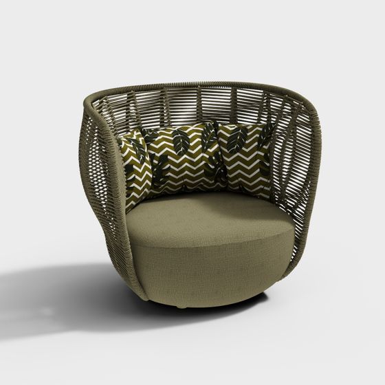 Cozy Nest Chair 3D model for Unique Spaces
