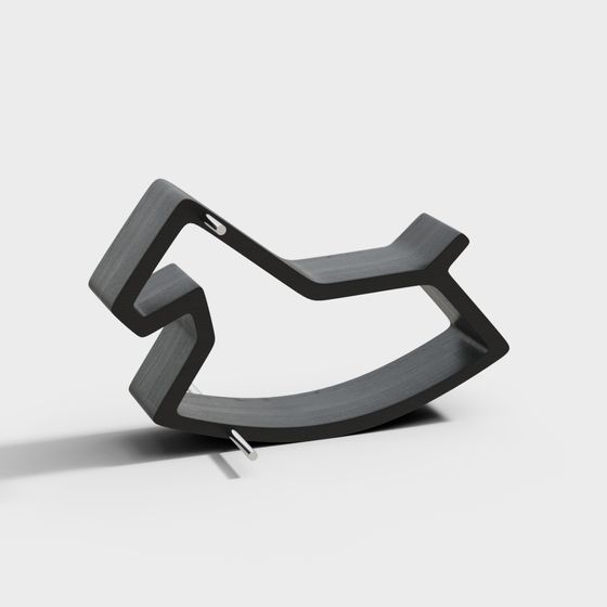 Stylish Low Poly Rocking Chair 3D model for Modern Spaces