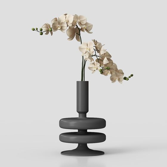 Sleek Low-Polygon Vase 3D model for Creative Spaces