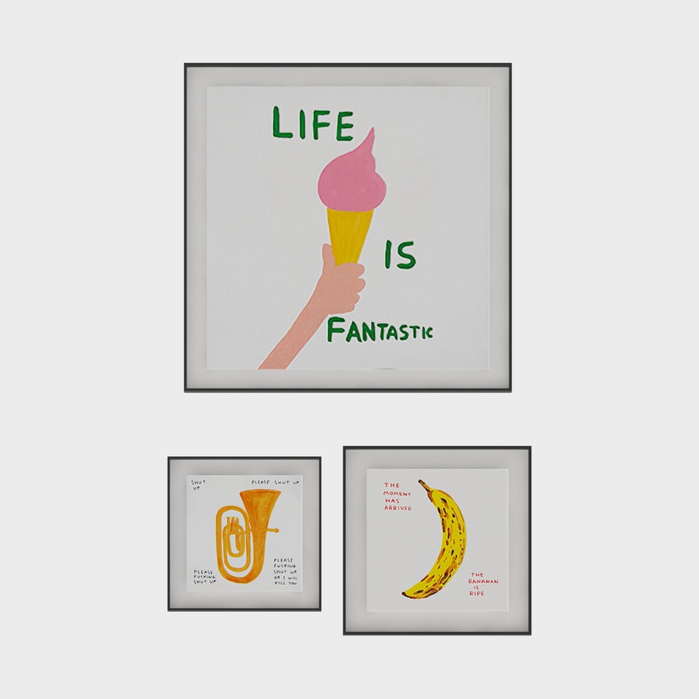 Modern Dopamine Decorative Painting Combination