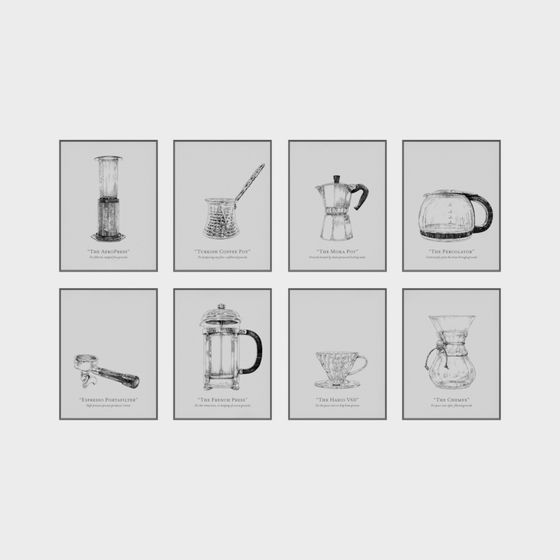 Classic Coffee Brewing Set 3D model for Designers