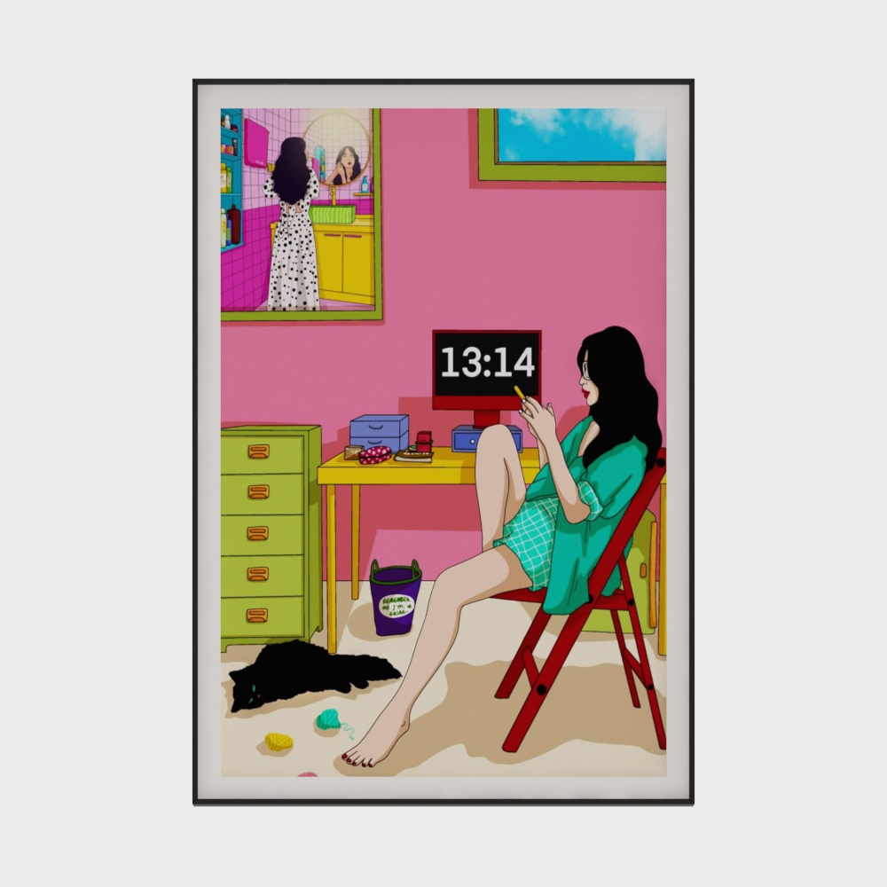 Dopamine Girl Decorative Painting