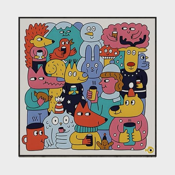 北歐卡通裝飾畫