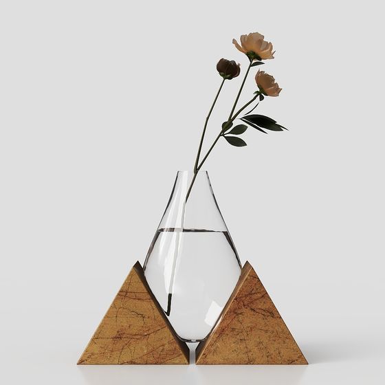 Triangular Glass Vase 3D model