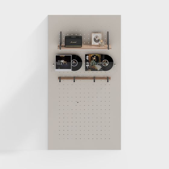 Modern Wall-Mounted Storage Shelf 3D model