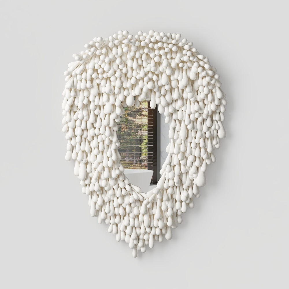 Modern abstract makeup mirror