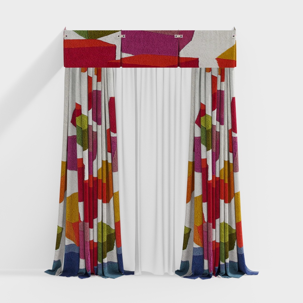 Colorful hipster cool kid fun curtains for kids
