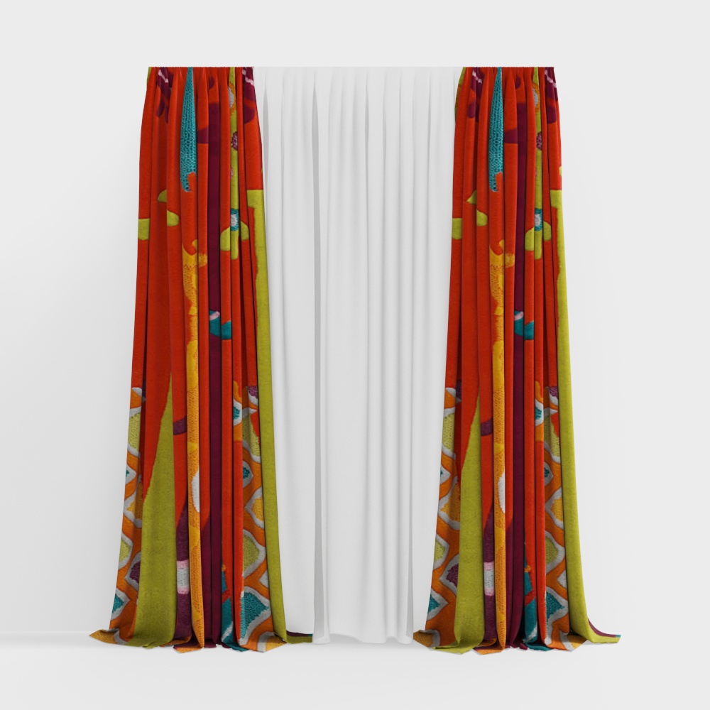 Colorful hipster cool curtains for kids