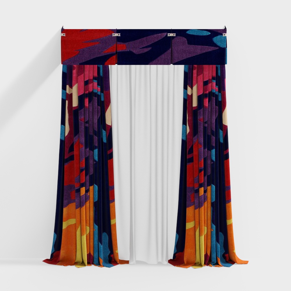 Colorful hipster cool curtains for kids