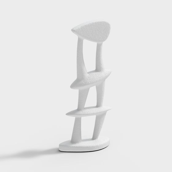 Futuristic Low-Poly Spiral Staircase 3D model