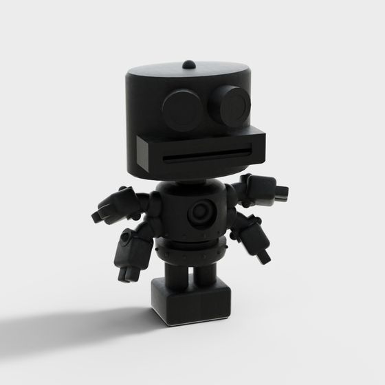 Unique Low-Poly 3D Robot Model for Creative Projects