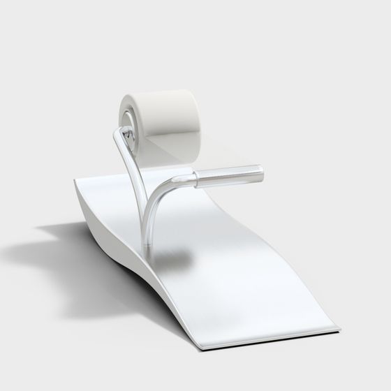 Sleek Low-Poly Lounge Chair 3D model