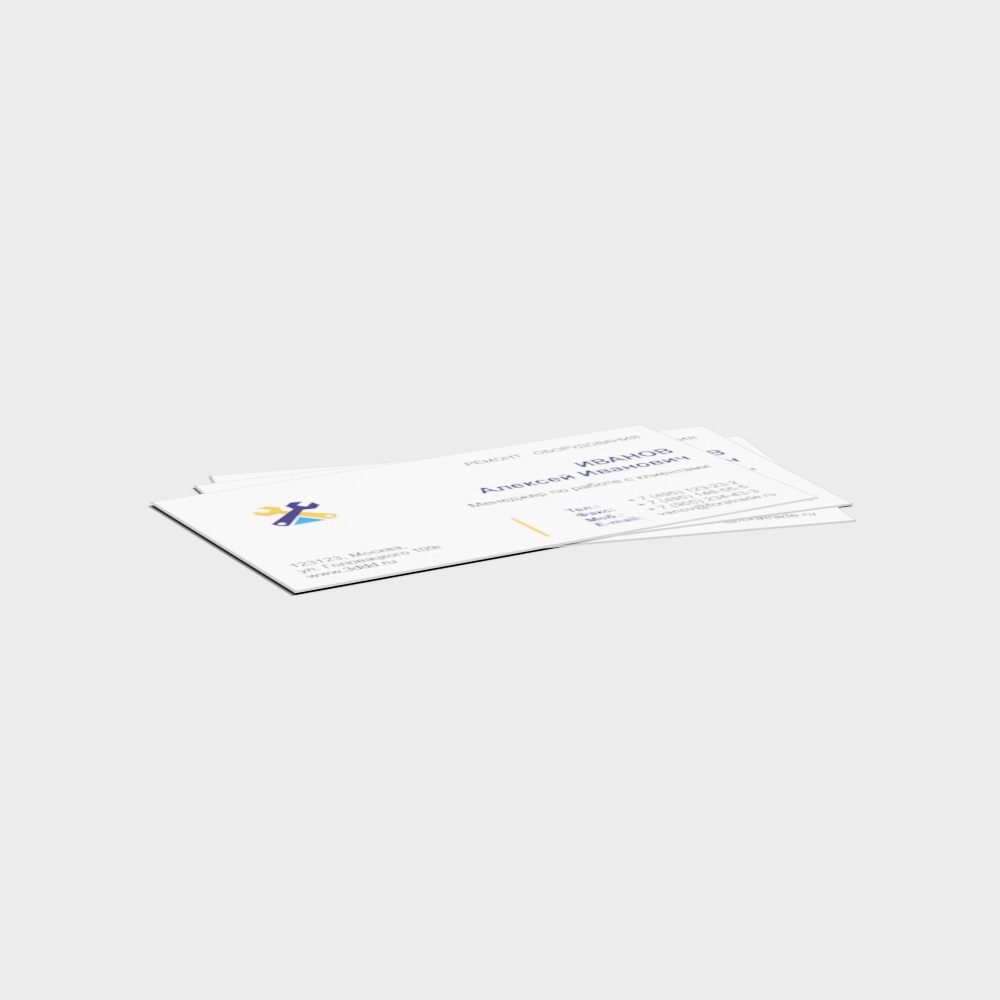 Stylish Low-Poly Business Card 3D model