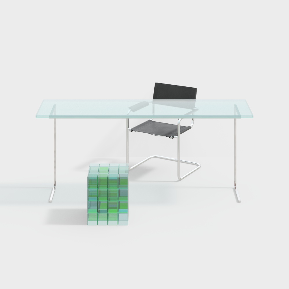 Modern minimalist study table and chair combination