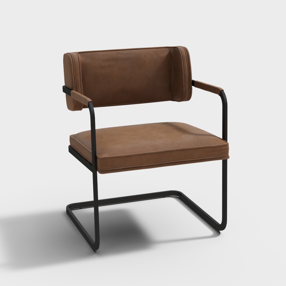 Chaise de bureau en cuir