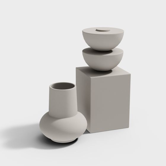 Elegant Minimalist Low Poly 3D Model