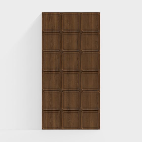 Elegant Wooden Panel 3D model for Creative Spaces