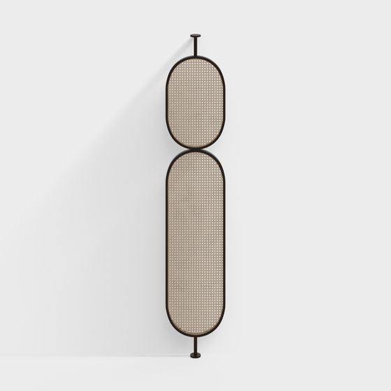 Wabi-Sabi Wood Color Rattan Partition