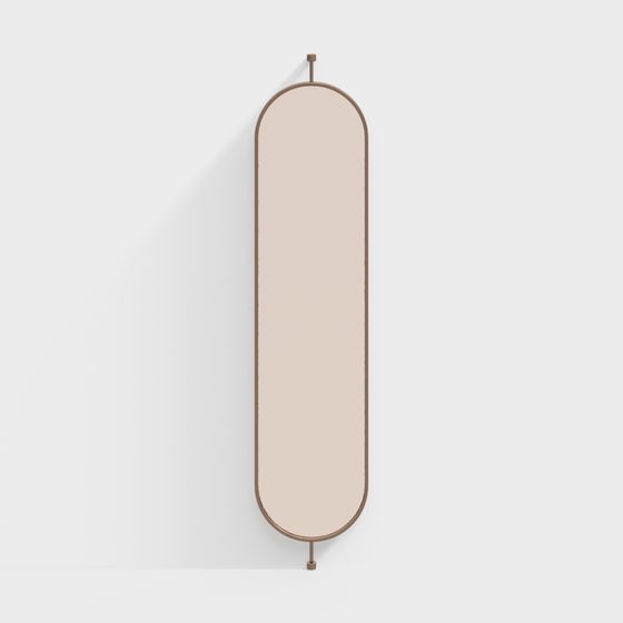 Elegant Oval Mirror Frame 3D model