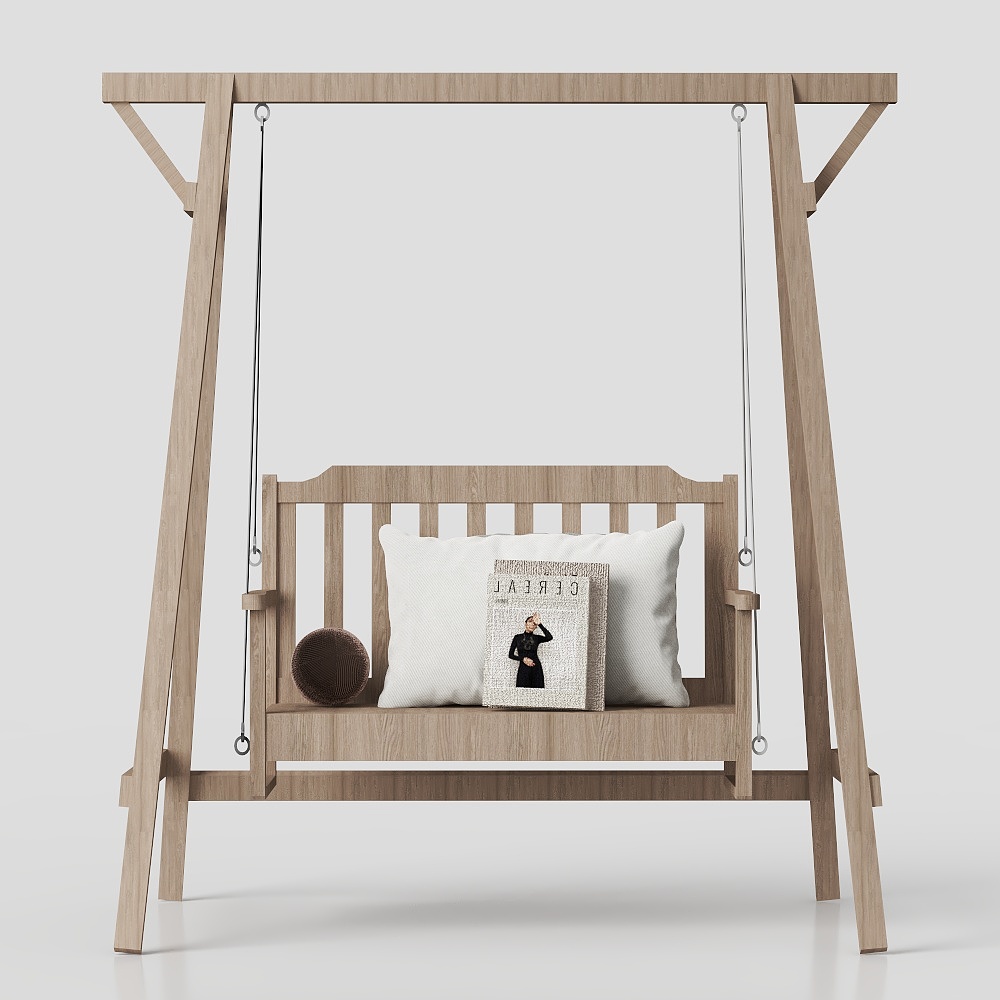 Balançoire en bois massif extérieur