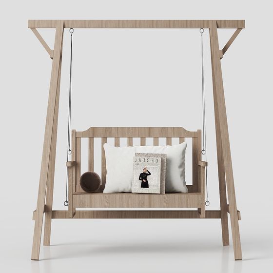 Balançoire en bois massif extérieur