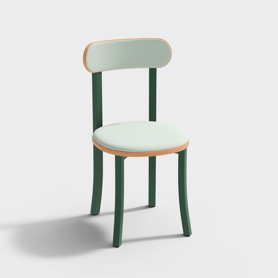 Stylish Green Low-Poly Chair 3D model
