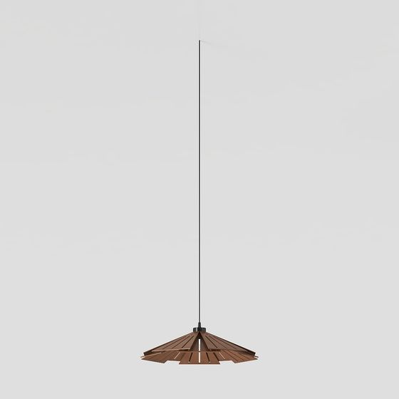 Stylish Wooden Chandelier 3D model