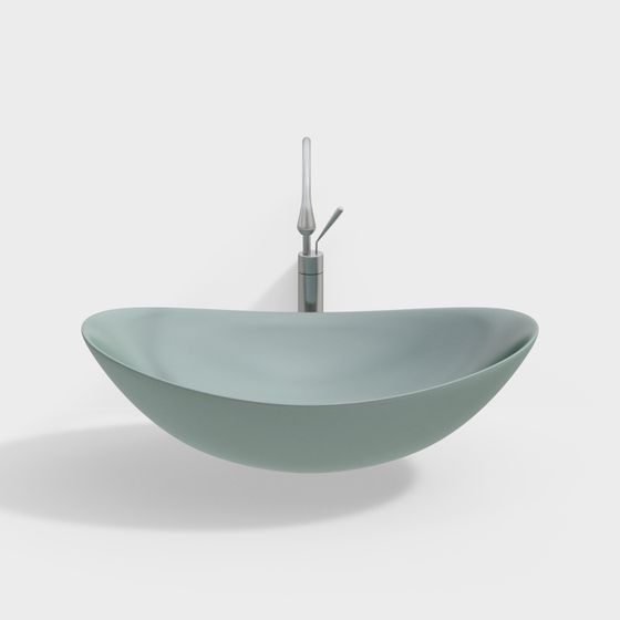 Elegant Low-Poly Sink 3D model