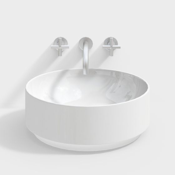 Elegant Low-Polygon 3D Sink Model