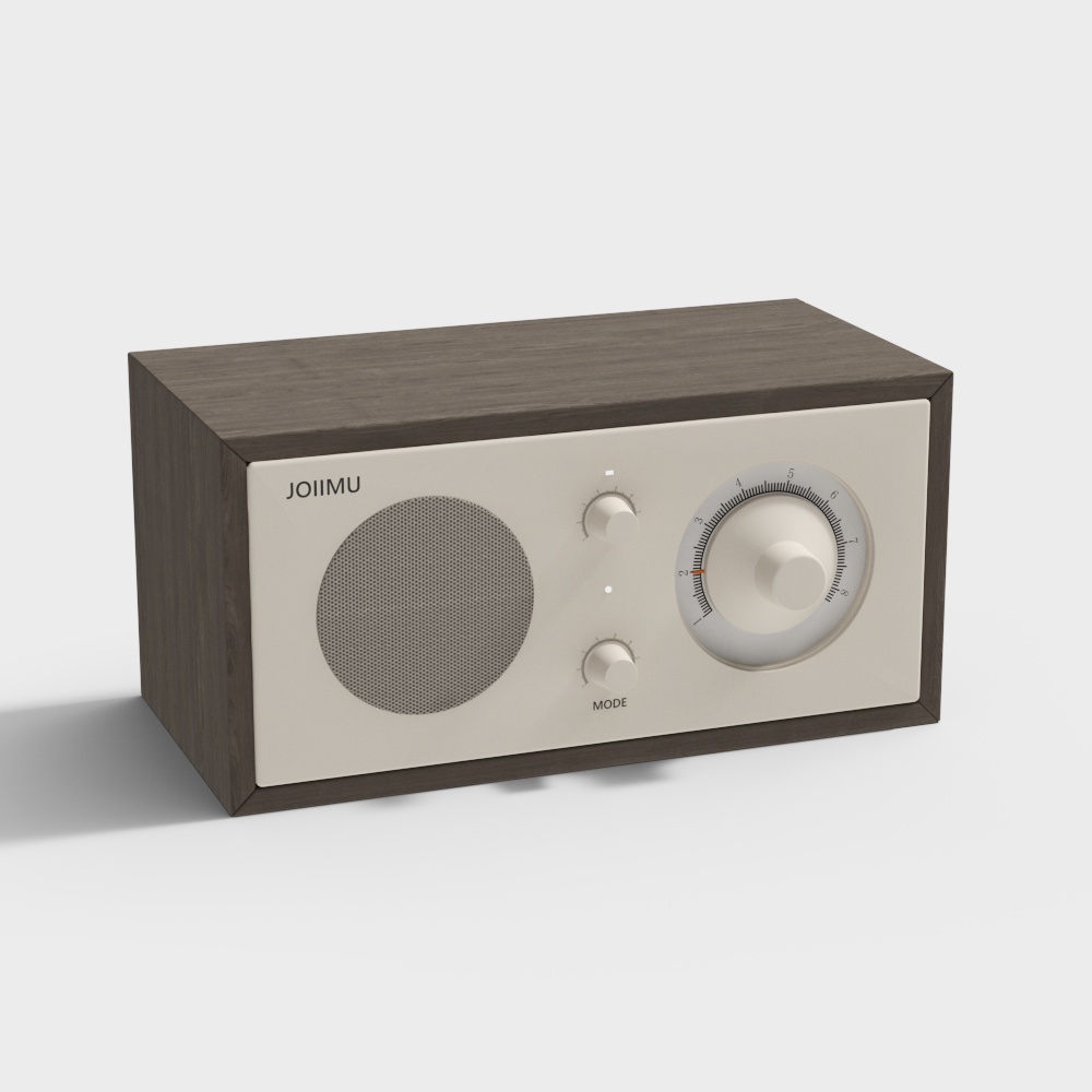 JOIIMU Vintage Radio 3D Model – Retro Wood Design