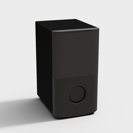 Modern Black Sound System 3D Model