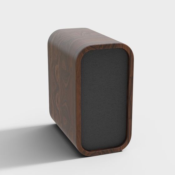 Stylish Wooden Speaker 3D model for Creative Projects