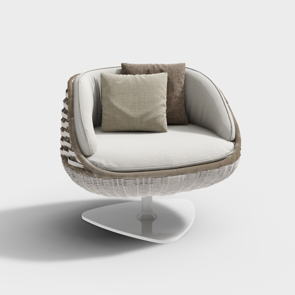 Bamboo woven outdoor sofa chair