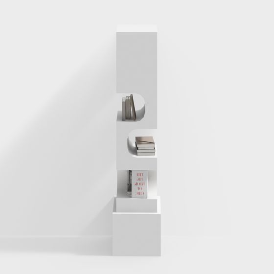 Minimalist Bookshelf 3D model