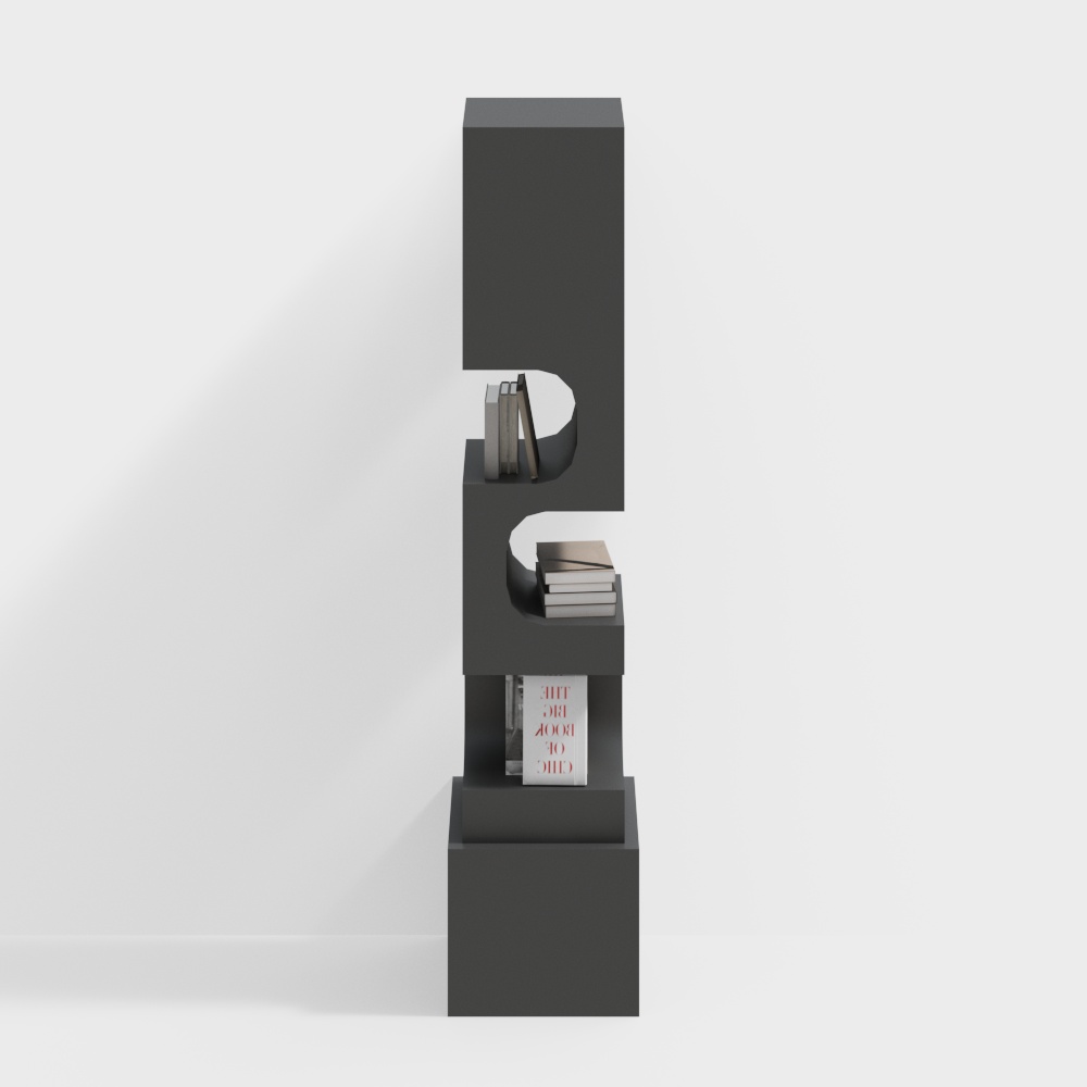 Étagère à livres noire moderne