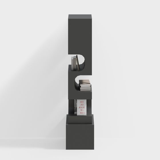 Étagère à livres noire moderne