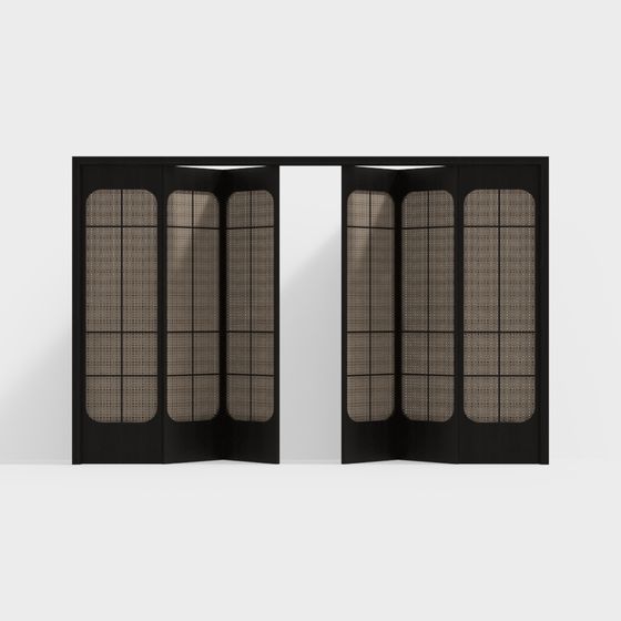 Elegant Folding Screen 3D model