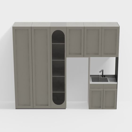 Urban Small Kitchen 3D model