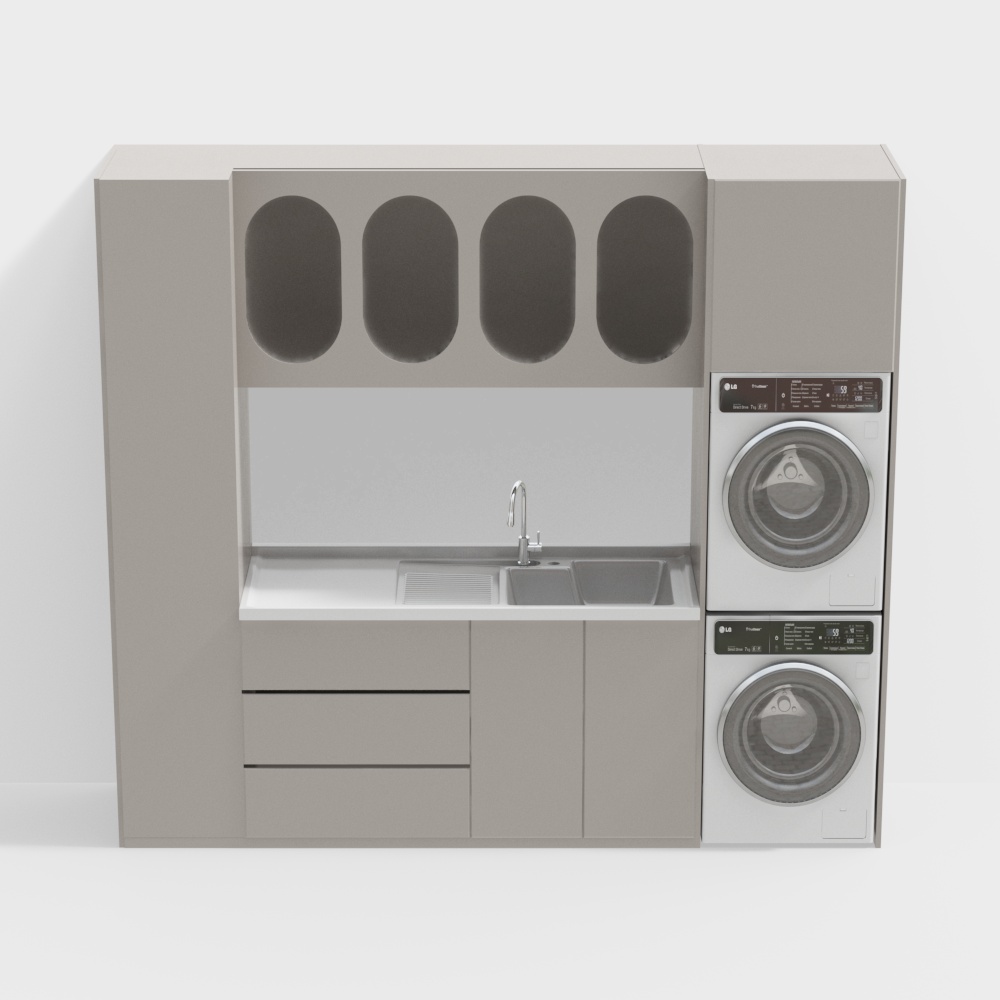 Modern laundry cabinet