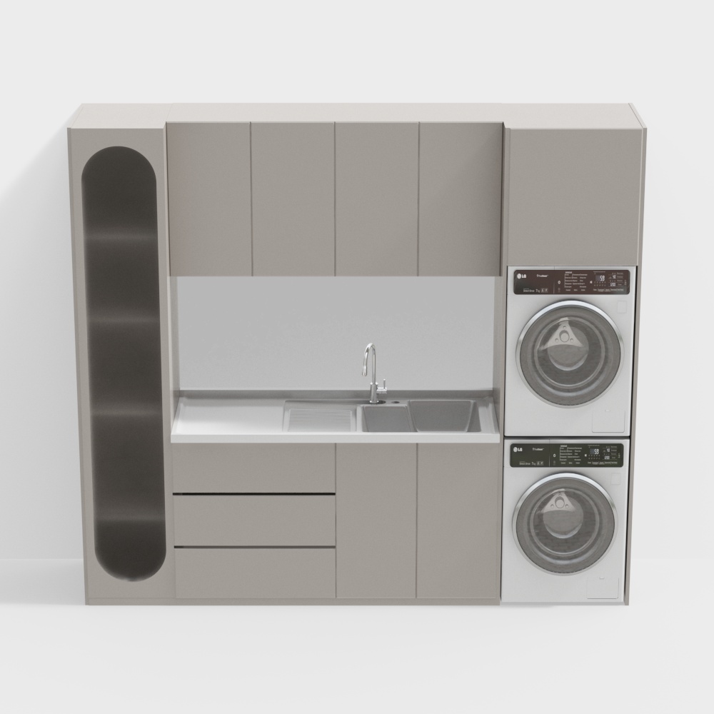 Gabinete de lavandería moderno