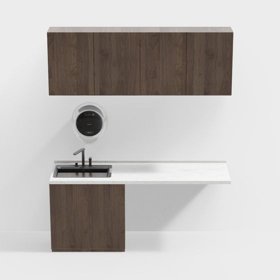 Gabinete de lavandería antiguo en el balcón