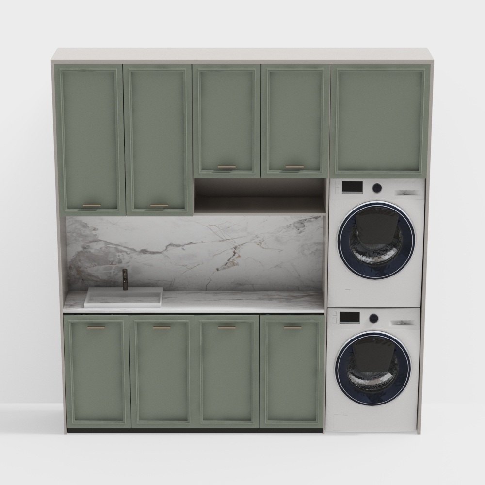 Gabinete de lavandería para balcón moderno