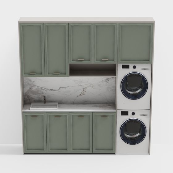 Gabinete de lavandería para balcón moderno