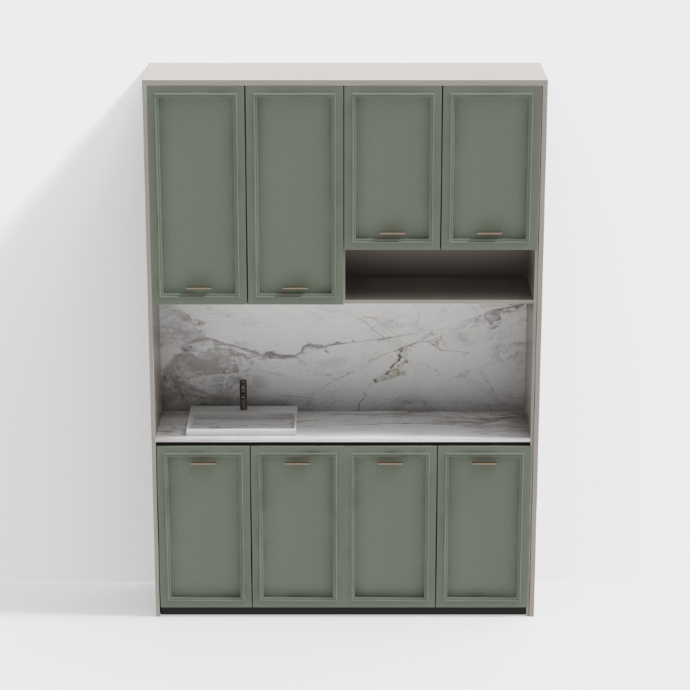 Modern balcony laundry cabinet