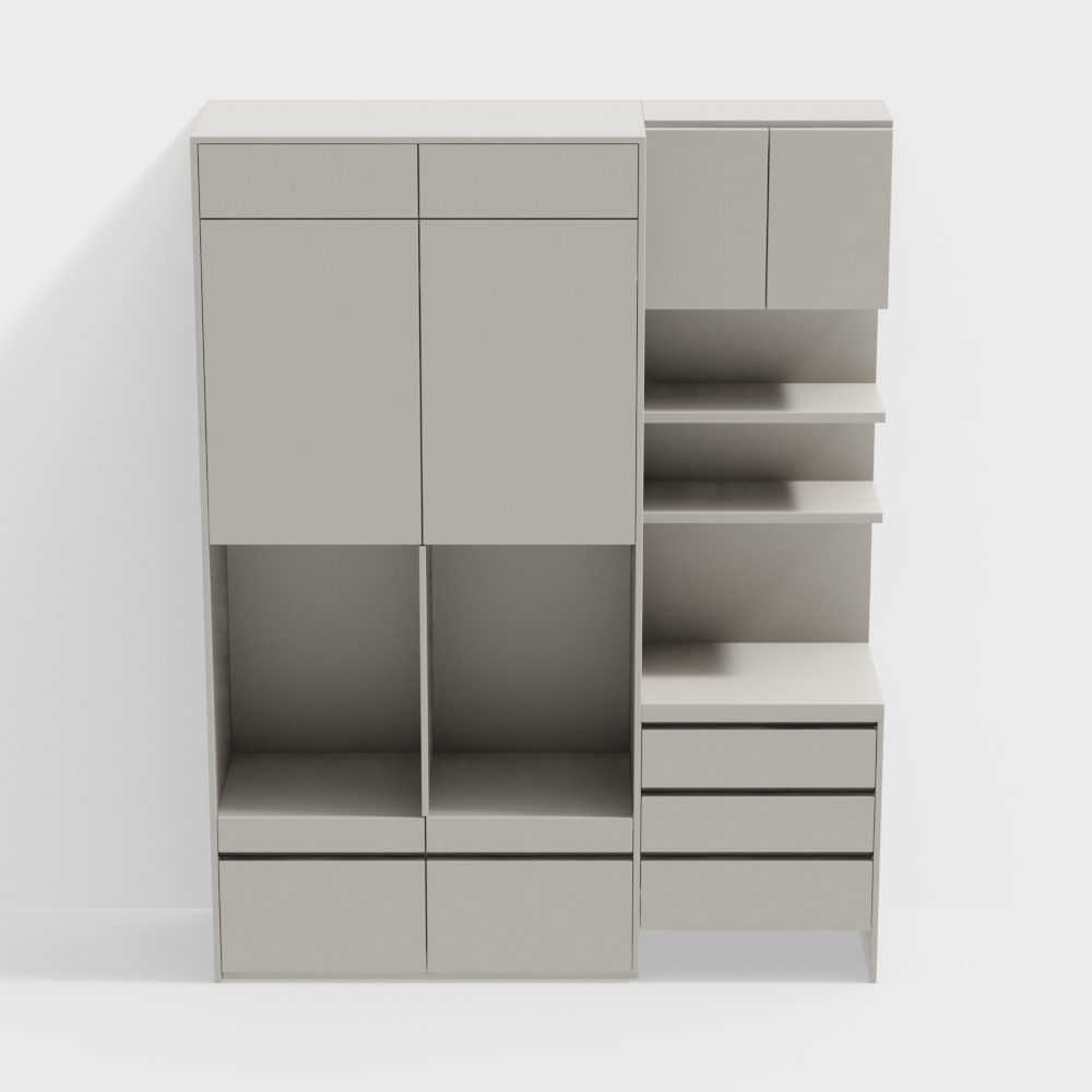 Balcony laundry cabinet