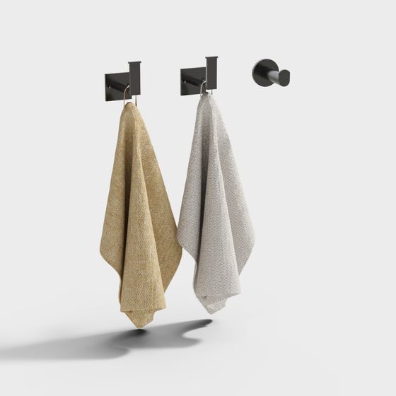 Minimalist Towel Rack 3D model