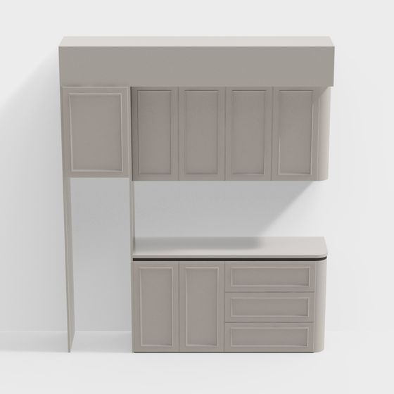 Elegant Minimalist Cabinet 3D model