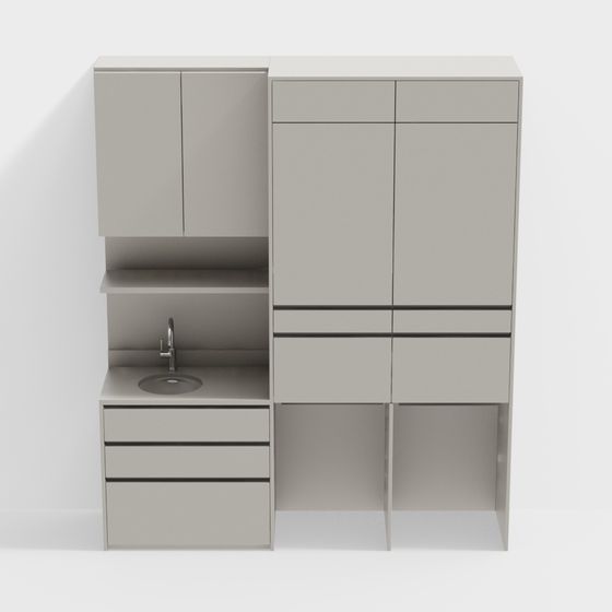 Urban Minimalist Kitchen 3D model