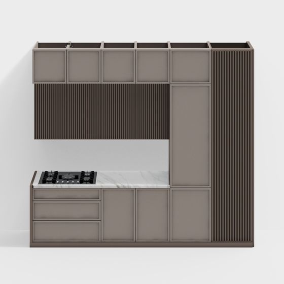 Minimalist Kitchen Cabinet Door 3D model Design